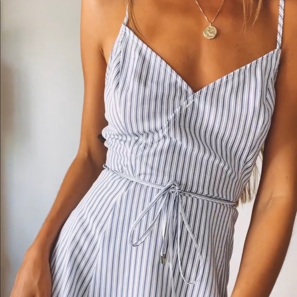 Striped Blue & White Dress - Picture 7 of 7